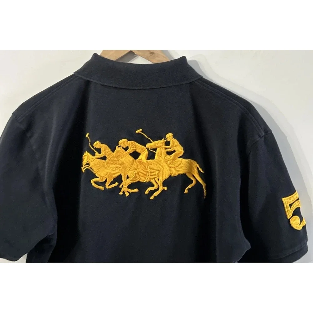 Mens Vintage Polo Ralph Lauren Stampede International Challenge Polo USA L/XL